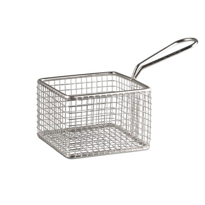 Restaurant Storage French Fries Frying Basket Stainless Steel Square Mini Fry Basket