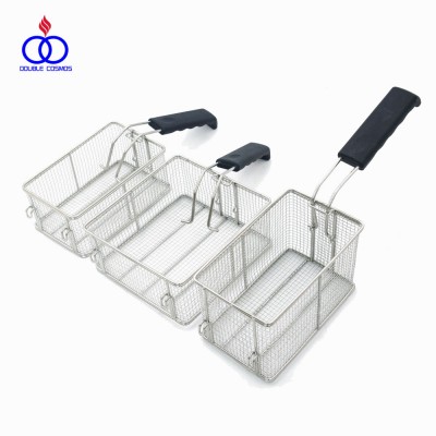 Metal Mesh Potato Chip Frying Container Stainless Steel Fry Basket