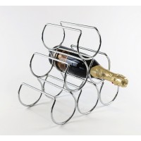 Unique Customized High-Grade Stainless Steel Decorative Domestic  Metal Wine Holder Red Wine Rack